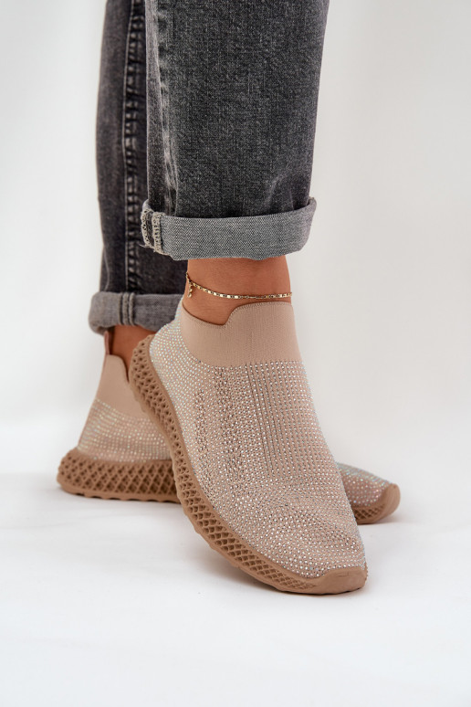 Um modelo atraente tênis Feminino Com decoração D&A TEM121 bege Um modelo atraente tênis Feminino Com decoração D&A TEM121 bege