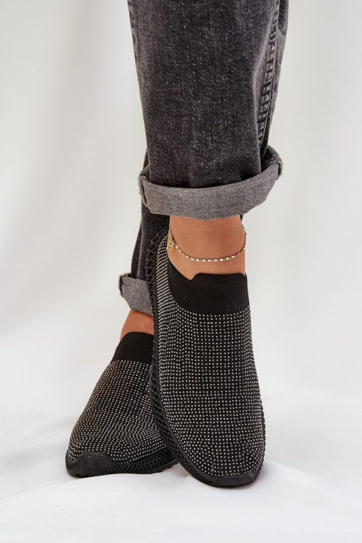 Um modelo atraente tênis Feminino Com decoração D&A TEM121 cor preta