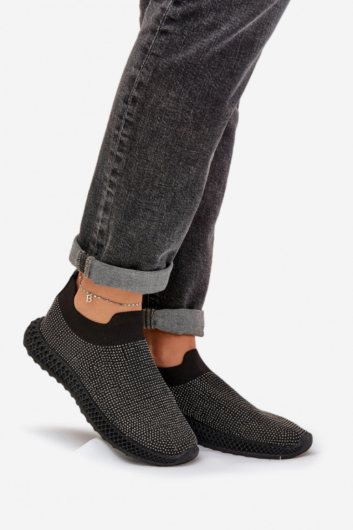 Um modelo atraente tênis Feminino Com decoração D&A TEM121 cor preta