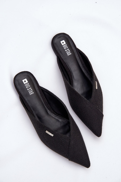 Chinelos femininos Ze Szpiczastymi Noskami Big Star RR274210 cor preta