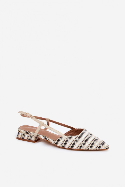 Bailarinas Feminino Ze Szpiczastymi Noskami Habilitado Sutilm Obcasie bege Abroes