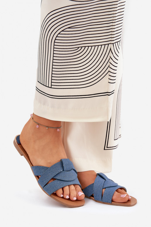 isósceles Chinelos femininos Z Przeplatającymi Się Paskami Tem que serterial jeans Selaenor