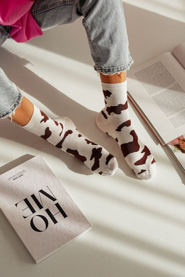 Meias Feminino EM Łaty cor marrom