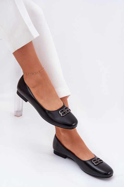 Estilo elegante Bailarinas Feminino com enfeites Vinceza 62206 cor preta Estilo elegante Bailarinas Feminino com enfeites Vinceza 62206 cor preta