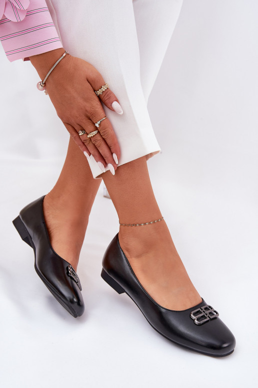 Estilo elegante Bailarinas Feminino com enfeites Vinceza 62206 cor preta Estilo elegante Bailarinas Feminino com enfeites Vinceza 62206 cor preta