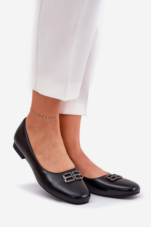 Estilo elegante Bailarinas Feminino com enfeites Vinceza 62206 cor preta Estilo elegante Bailarinas Feminino com enfeites Vinceza 62206 cor preta