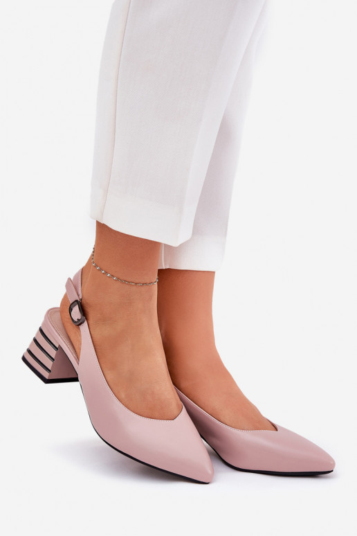 Sandálias femininas com salto Ze Szpiczastymi Noskami Vinceza 62217 cor rosa Sandálias femininas com salto Ze Szpiczastymi Noskami Vinceza 62217 cor rosa