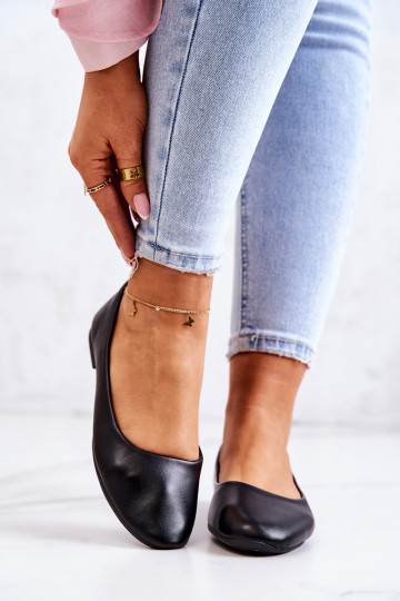 Pele À modalo clássico Bailarinas cor preta Stacee 2